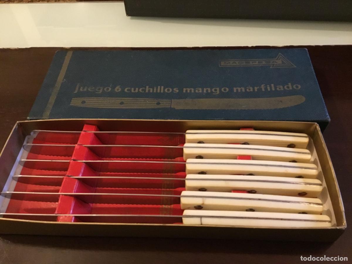 Coleccionismo: Juego seis cuchillos mango marfilado , Magefesa