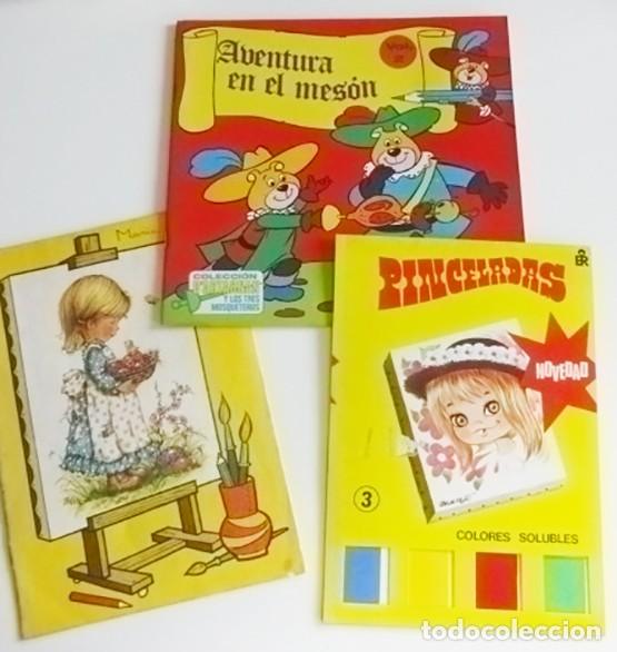 Coleccionismo: LOTE CUADERNOS PARA COLOREAR DE A&Ntilde;OS 80 INFANTIL PINCELADAS AVENTURA EN EL MES&Oacute;N - COLECCI&Oacute;N PERLA 1
