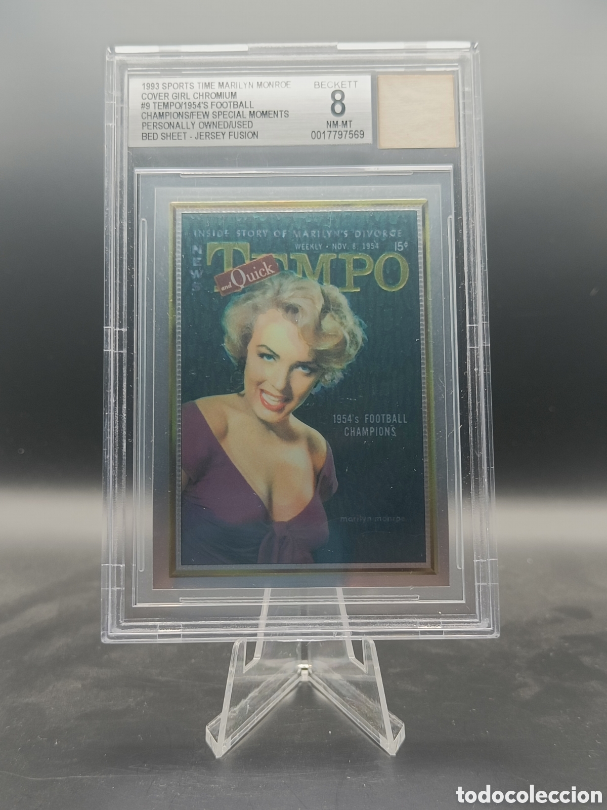 Sammeln: 1993 Jersey Fusion Marilyn Monroe #9 Beckett 8
