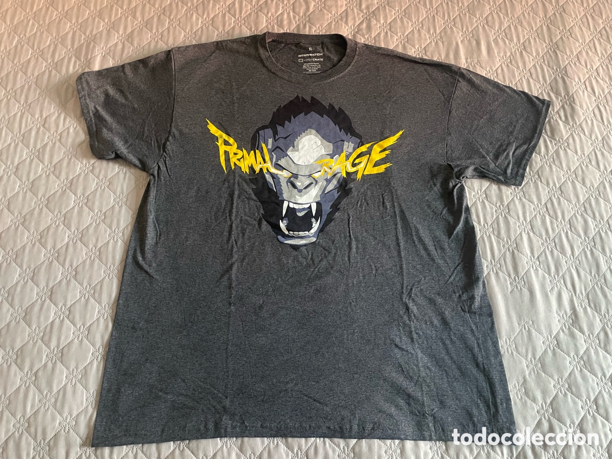 Coleccionismo: Camiseta Overwatch &rdquo;Primal Rage&rdquo; Winston - Loot Crate Exclusiva 2017 - Talla XL - Nueva