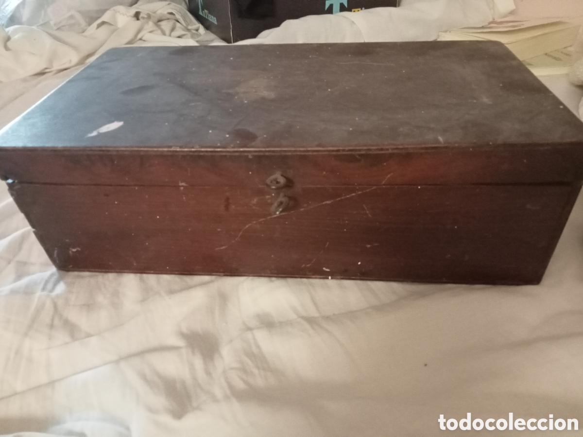 Coleccionismo: Caja antigua de madera 34x20