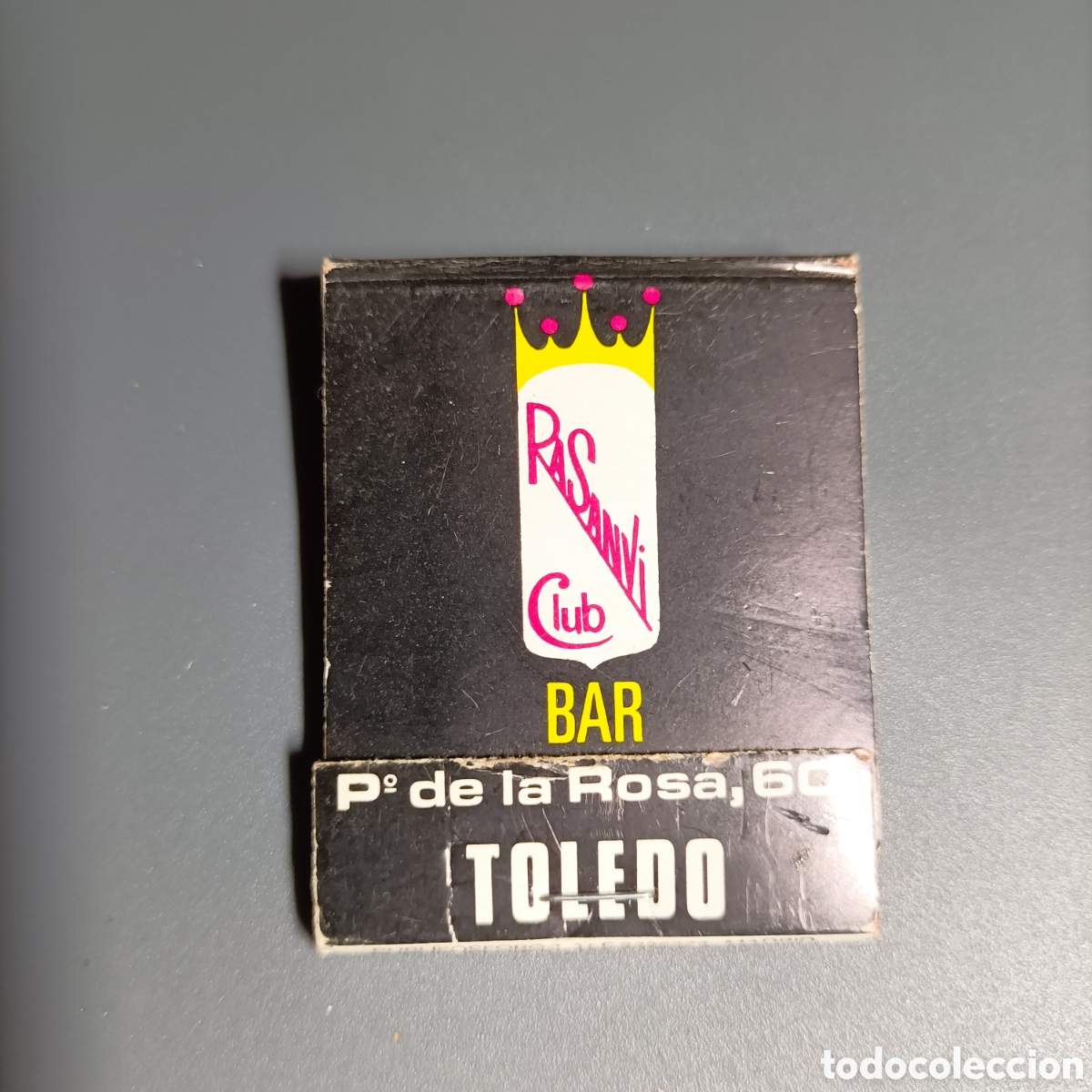 Coleccionismo: CAJETILLA CERILLAS. RASANVI CLUB. BAR. TOLEDO