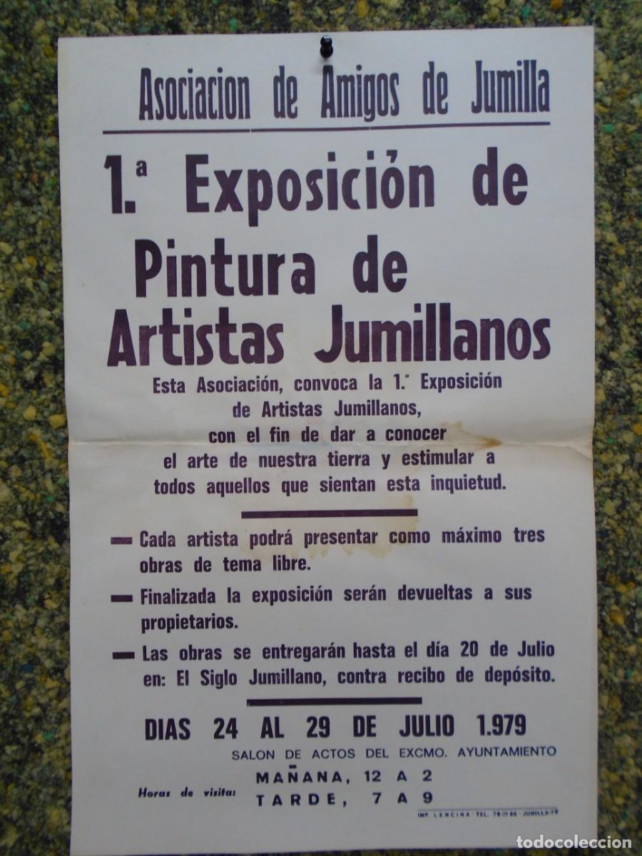 Coleccionismo: JUMILLA(MURCIA)ASOCIACION DE AMIGOS DE JUMILLA 1979.EXPOSICION PINTURA ARTISTAS JUMILLANOS.50X32 CM.