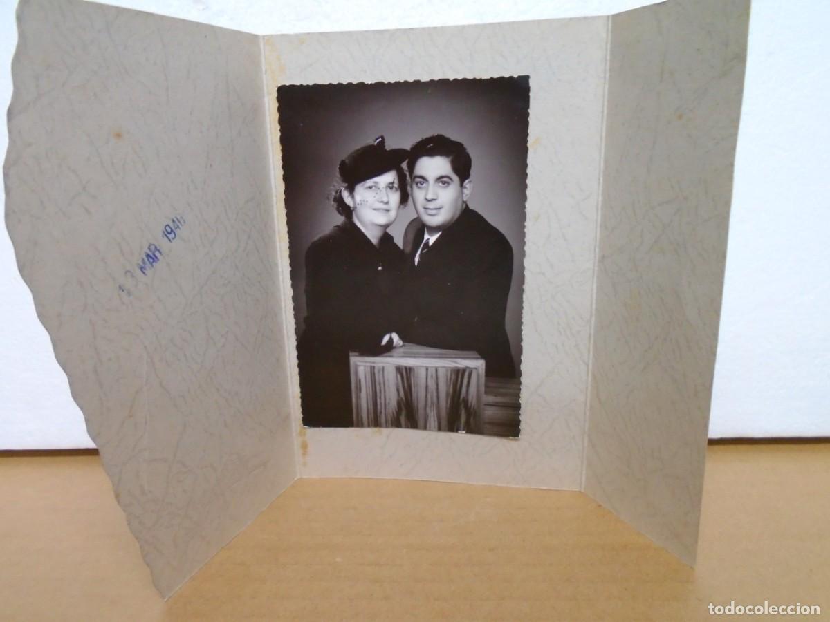 Sammelleidenschaft Papier: JUMILLA(MURCIA)FOTO BA&Ntilde;OS(1940)AURELIO CUTILLAS Y SU ESPOSA.