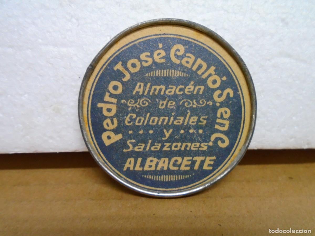 Coleccionismo: ALBACETE.ALMACEN DE COLONIALES Y SALAZONES.ANTIGUO ESPEJITO CON PUBLICIDAD.