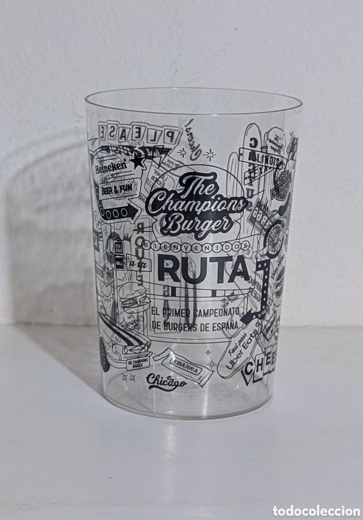 Coleccionismo: Vaso de colecci&oacute;n conmemorativo oficial del festival gastron&oacute;mico The Champions Burger
