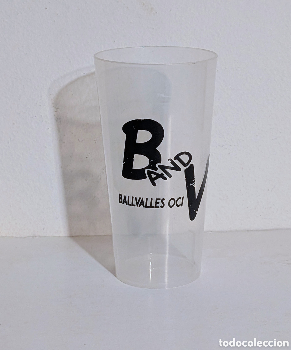 Coleccionismo: Vaso transl&uacute;cido de pl&aacute;stico BallValles Oci. B and V