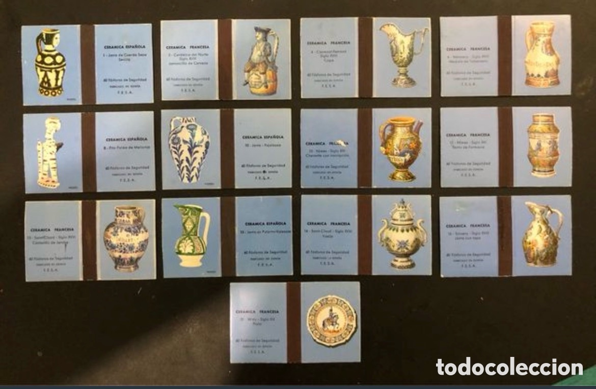Coleccionismo: CAJAS DE CERILLAS FESA CERAMICA ESPA&Ntilde;OLA AZULES