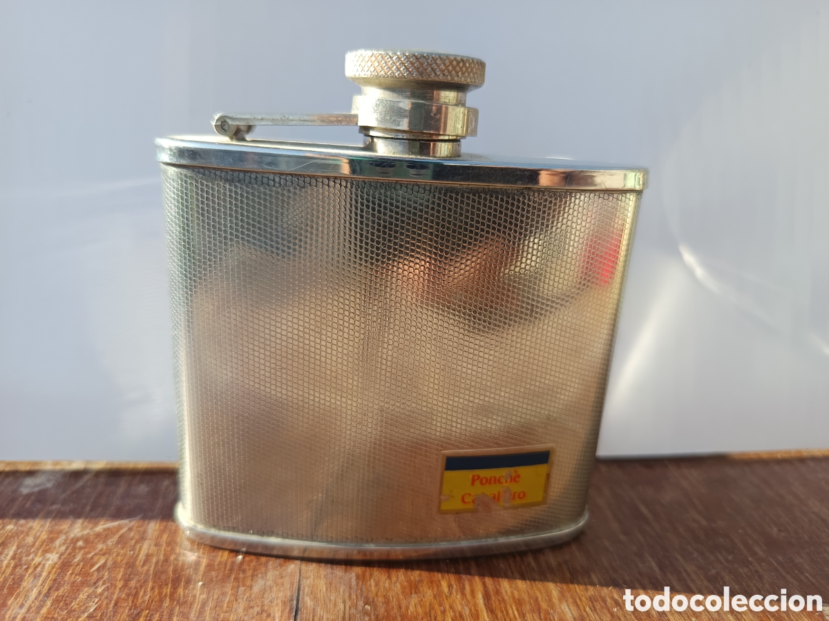 Coleccionismo: Petaca Ponche caballero stainless steel 4oz