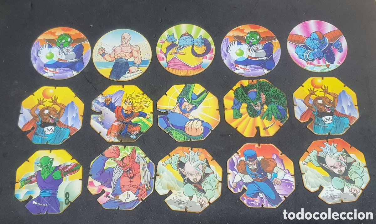Coleccionismo: Lote 15 tazos drag&oacute;n ball matutano 1989