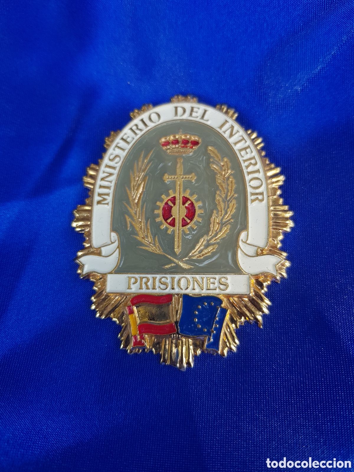 Coleccionismo: PLACA ESMALTADA MINISTERIO DEL INTERIOR PRISIONES