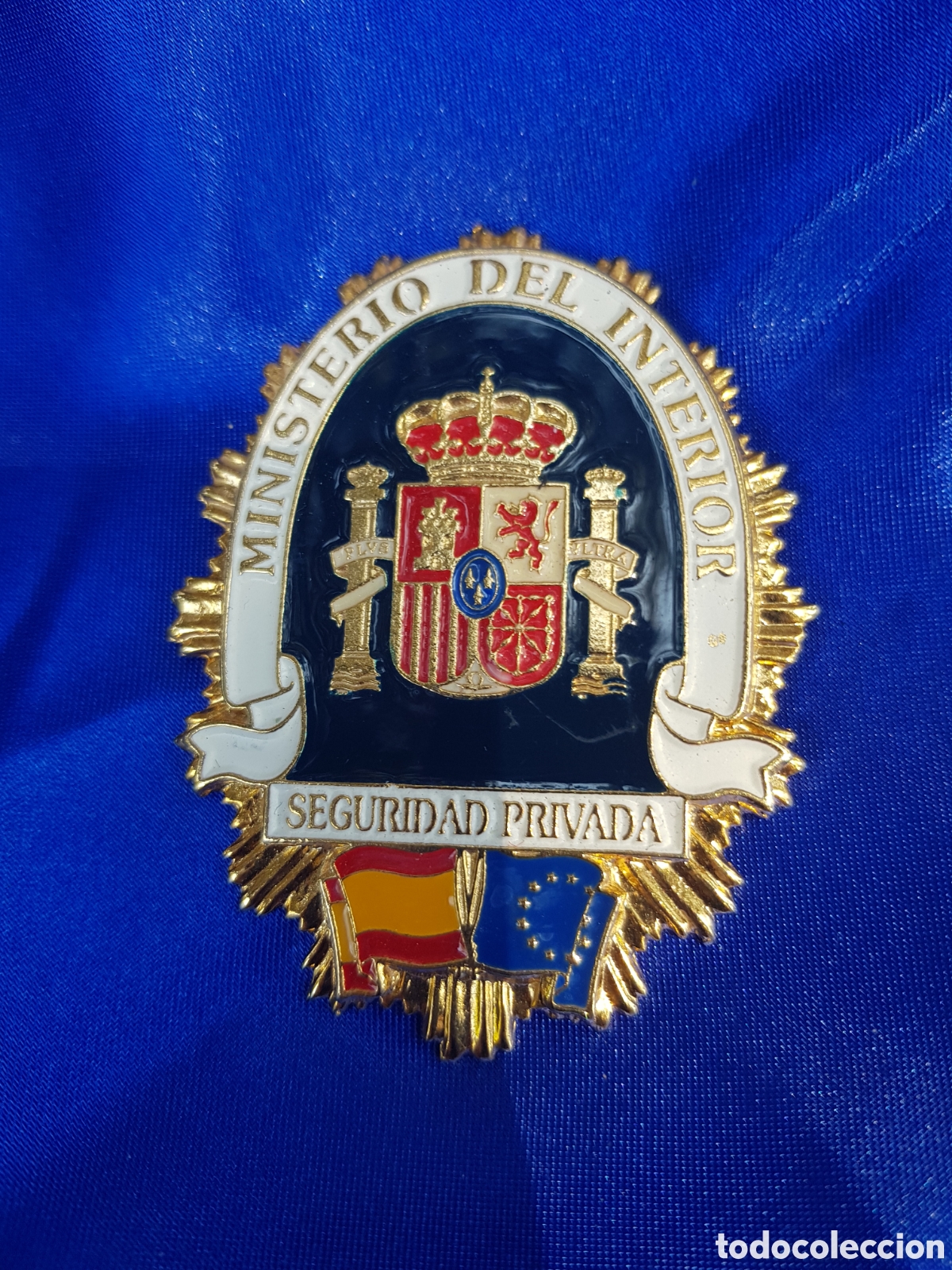 Coleccionismo: PLACA ESMALTADA MINISTERIODEL INTERIOR SEGURIDAD PRIVADA