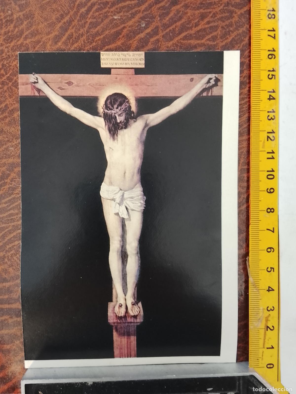 Coleccionismo: PEQUE&Ntilde;A LAMINA RELIGIOSA PARA ENMARCAR , ANTIGUA - CRISTO CRUCIFICADO
