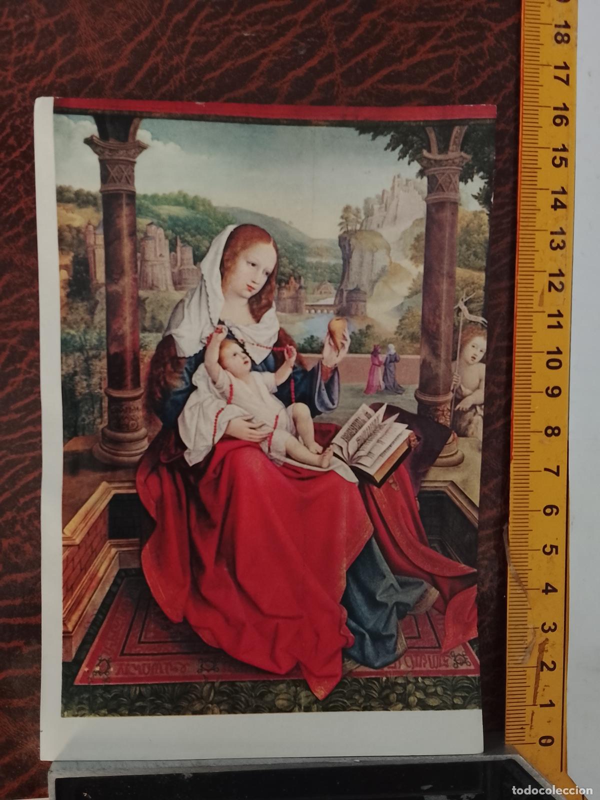Coleccionismo: PEQUE&Ntilde;A LAMINA RELIGIOSA PARA ENMARCAR , ANTIGUA - VIRGEN CON EL NI&Ntilde;O JESUS