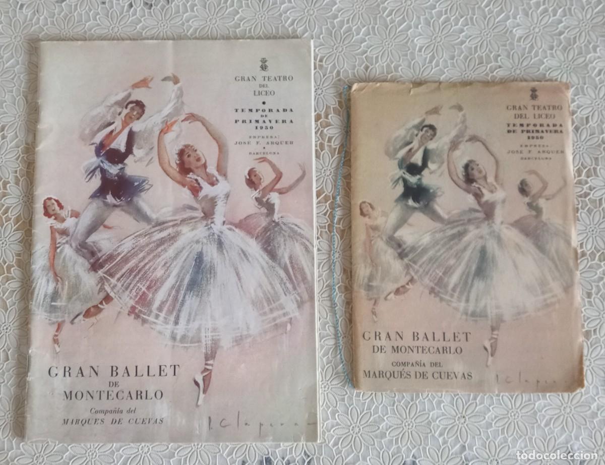 Coleccionismo: 2 Programas teatro 1950 Fotos Vestuario Decorados SALVADOR DAL&Iacute; Tristan Loco Coloquio Sentimental