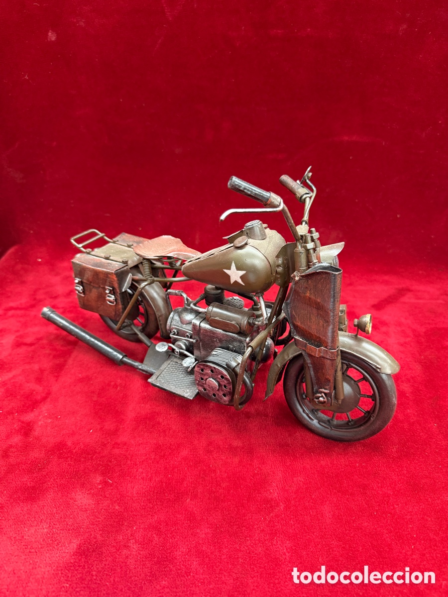 Coleccionismo: Bonita maqueta metalica de una moto militar americana!