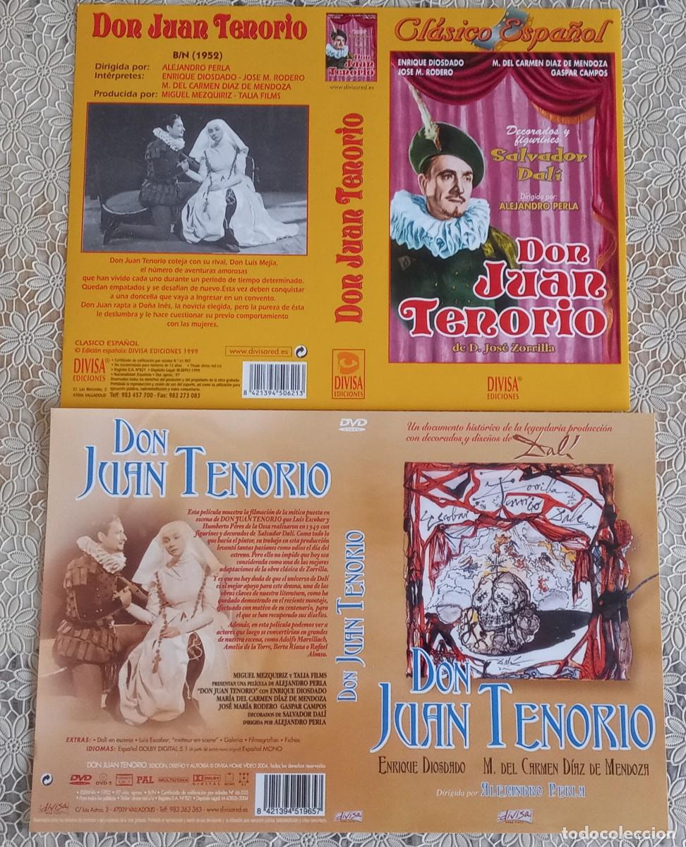 Coleccionismo: 2 caratulas pel&iacute;cula VHS y DVD de la obra Don Juan Tenorio dise&ntilde;o decorados figurines Salvador Dal&iacute;