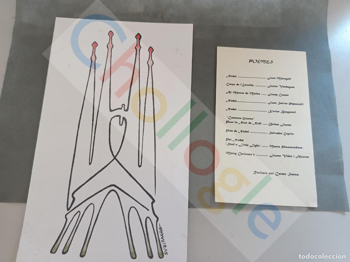 Coleccionismo: M inuta cena Fira Barcelona en Tempolo Expiatorio de la Sagrada Familia