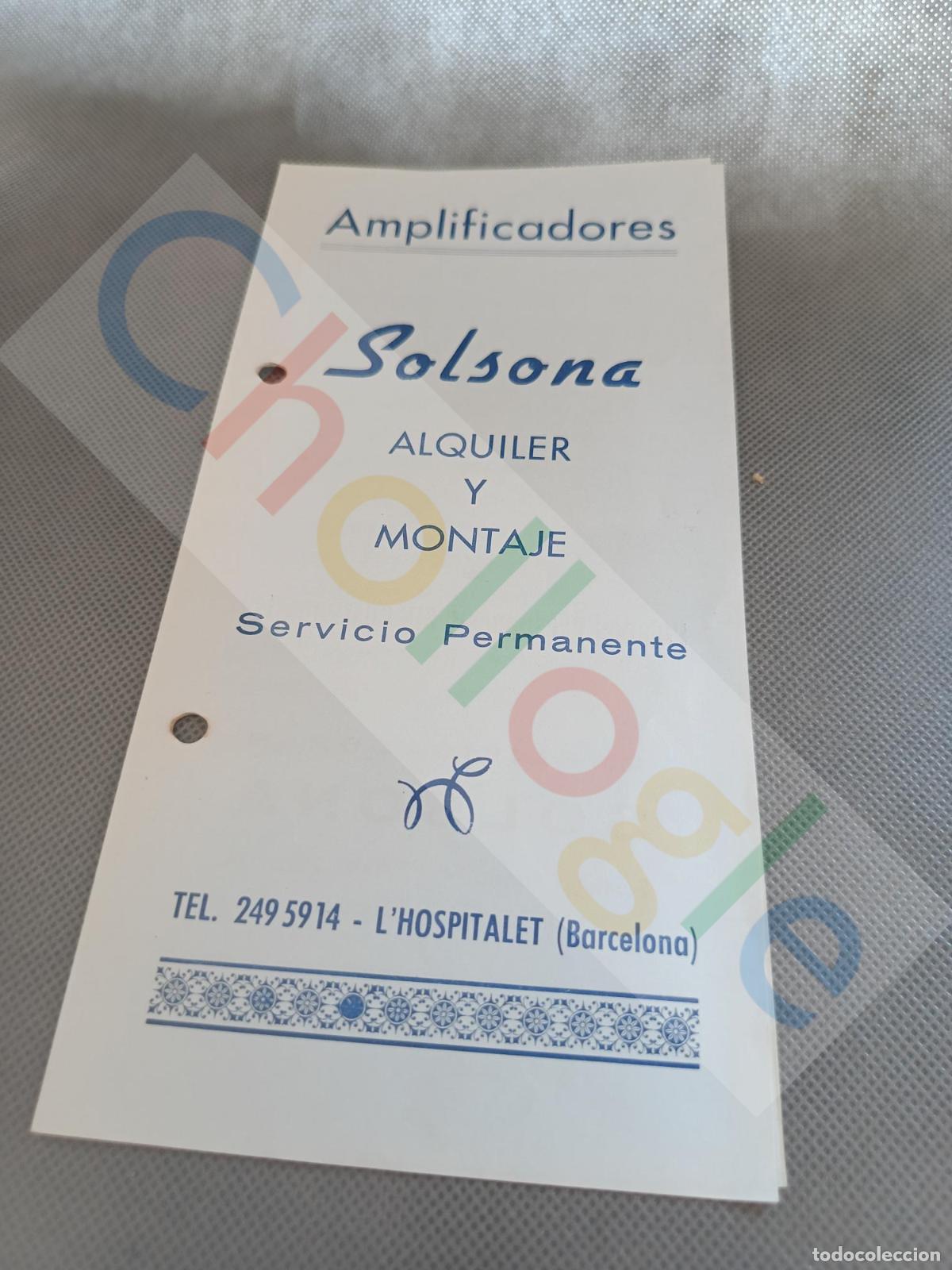 Coleccionismo: publicidad amplificadores solsona 2