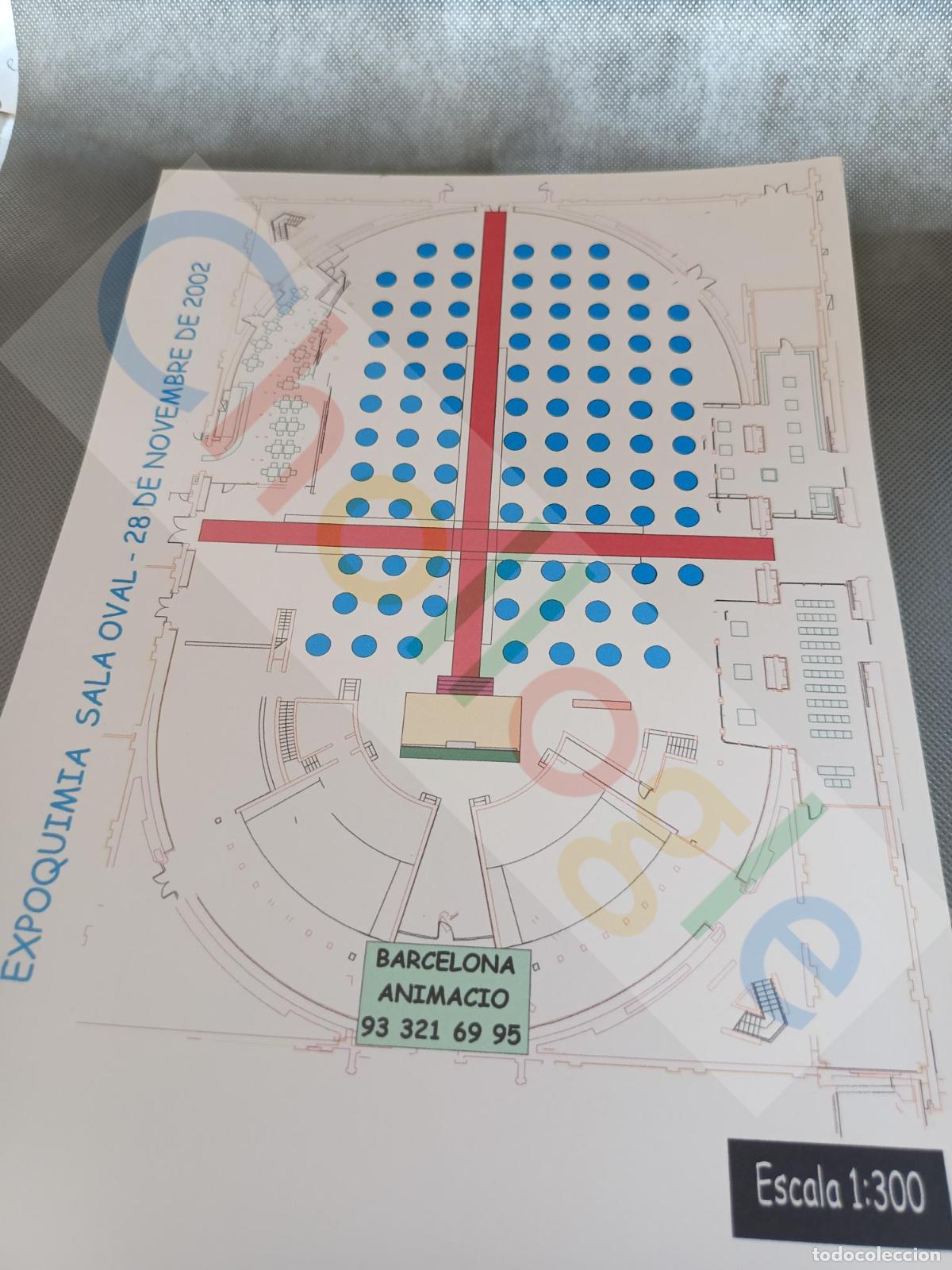 Coleccionismo: plano disposicion de mesas sala oval MNAC cenaa Expoquimia 2002