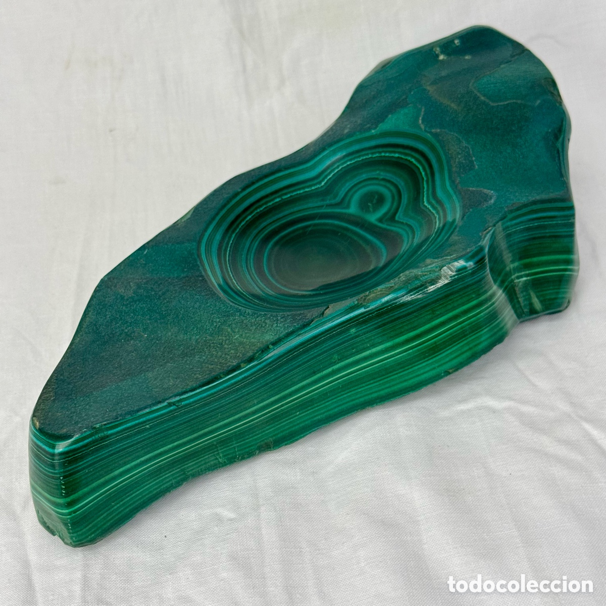 Sammeln: CENICERO VACIABOLSILLOS MINERAL PIEDRA MALAQUITA 1.700 GRMS 21 CM X 11 CM X 5 CM
