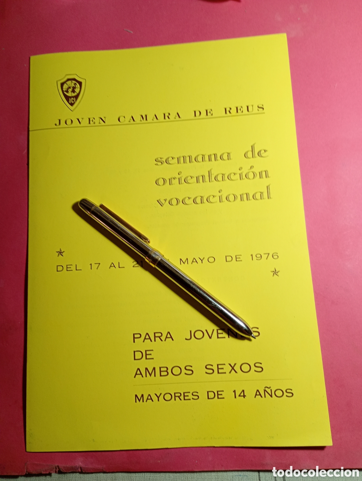 Coleccionismo: REUS JOVEN CAMBRA SEMANA DE ORIENTACI&Oacute;N VOCAC MAYO 1976 + FOT0 ASISTENTES COMIENDO Mayores 14 a&ntilde;os