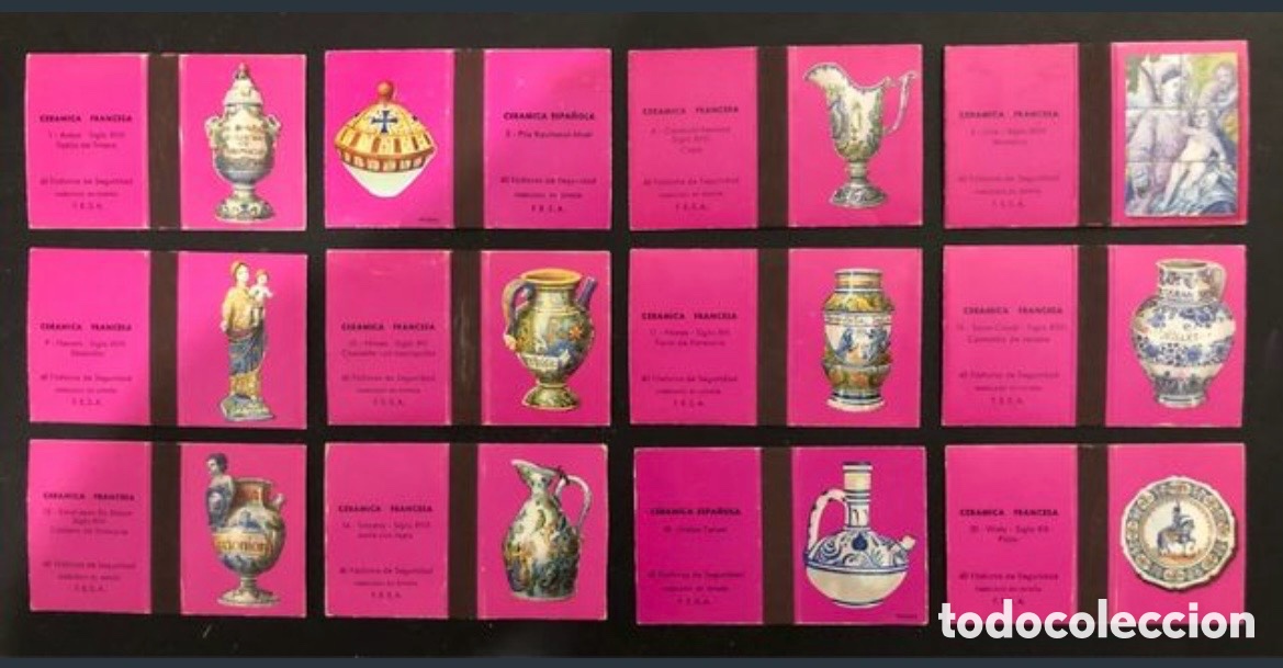 Coleccionismo: CAJAS DE CERILLAS FESA CERAMICA ESPA&Ntilde;OLA ROSAS