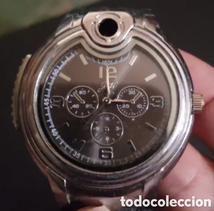 Coleccionismo: Reloj con mechero recargable