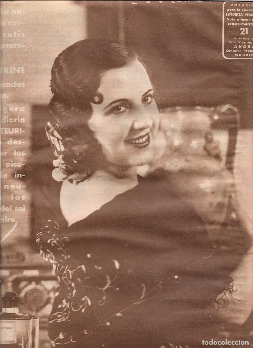 Coleccionismo: A&Ntilde;O 1933 RECORTE PRENSA PUBLICIDAD PASTEURINE VOTO CONCURSO PERBOROL SE&Ntilde;ORITA NUMERO 21