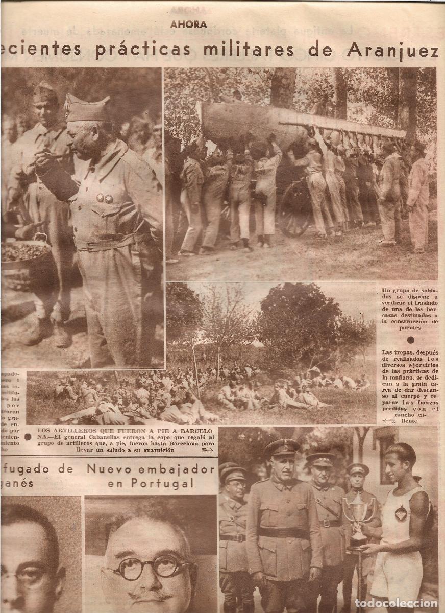 Coleccionismo: A&Ntilde;O 1933 RECORTE PRENSA EJERCITO PRACTICAS MILITARES EN ARANJUEZ REGIMIENTO ZAPADORES MINADORES 1