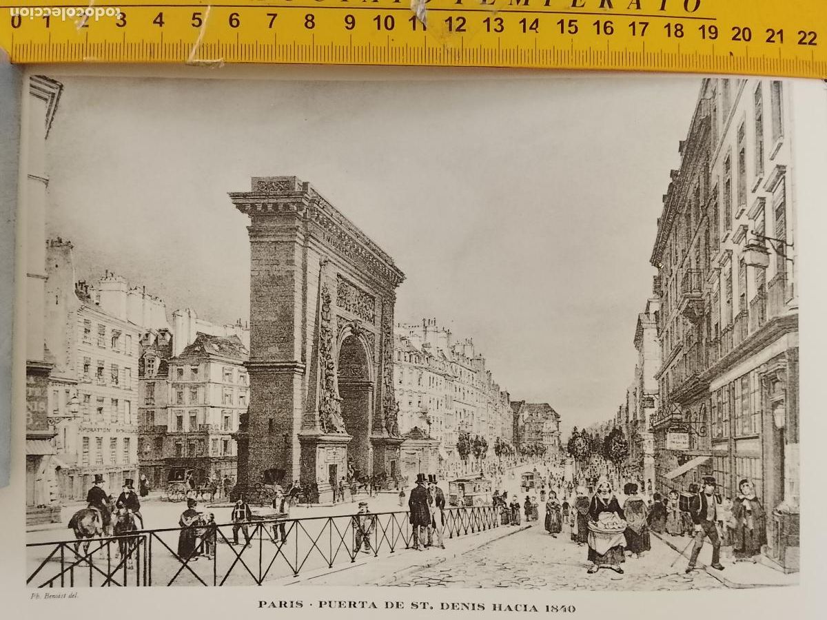 Coleccionismo: IMAGEN PARA ENMARCAR DE GRABADO O LITOGRAFIA DE LA EPOCA - PARIS CIRCA 1840