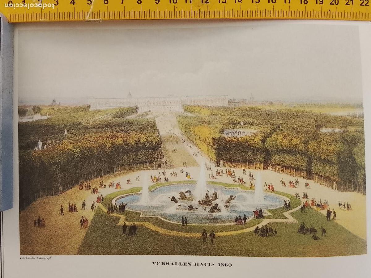Coleccionismo: IMAGEN PARA ENMARCAR DE GRABADO O LITOGRAFIA DE LA EPOCA - VERSALLES CIRCA 1860