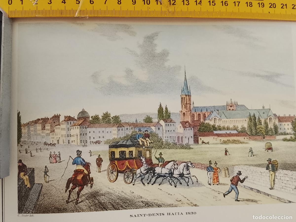 Coleccionismo: IMAGEN PARA ENMARCAR DE GRABADO O LITOGRAFIA DE LA EPOCA - SAINT DENIS CIRCA 1830