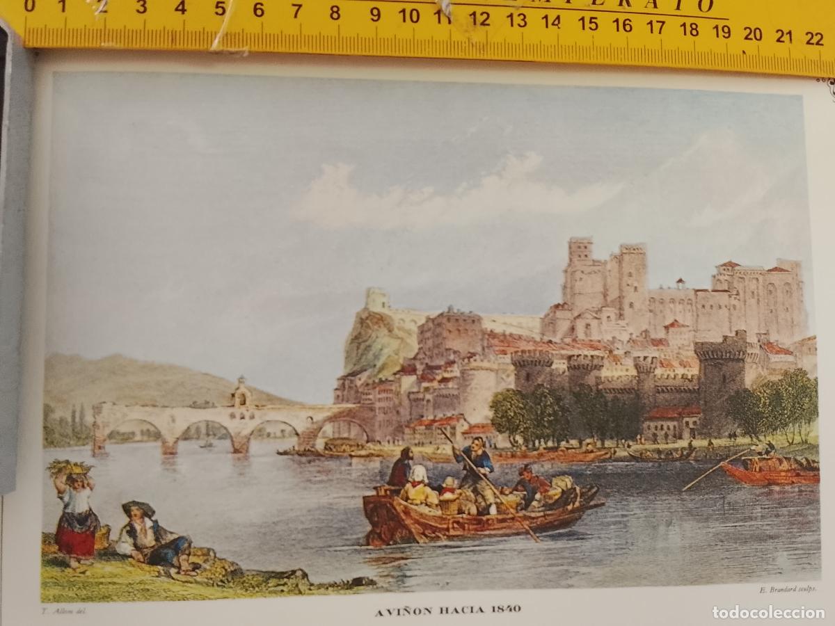 Coleccionismo: IMAGEN PARA ENMARCAR DE GRABADO O LITOGRAFIA DE LA EPOCA - AVI&Ntilde;ON CIRCA 1840