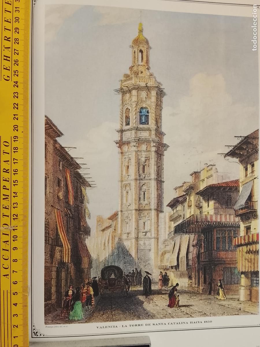 Coleccionismo: IMAGEN PARA ENMARCAR DE GRABADO O LITOGRAFIA DE LA EPOCA - VALENCIA CIRCA A&Ntilde;O 1850