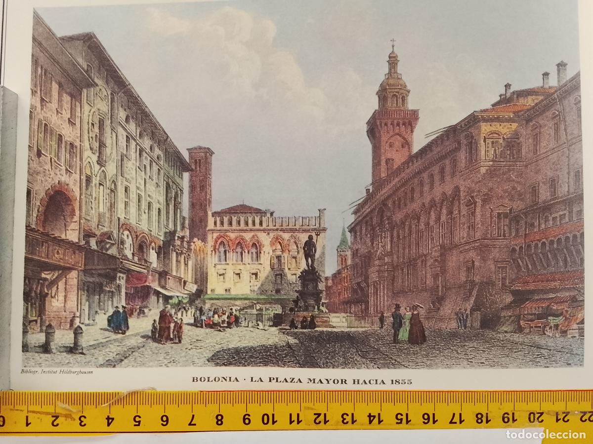 Coleccionismo: IMAGEN PARA ENMARCAR DE GRABADO O LITOGRAFIA DE LA EPOCA - BOLONIA CIRCA A&Ntilde;O 1855
