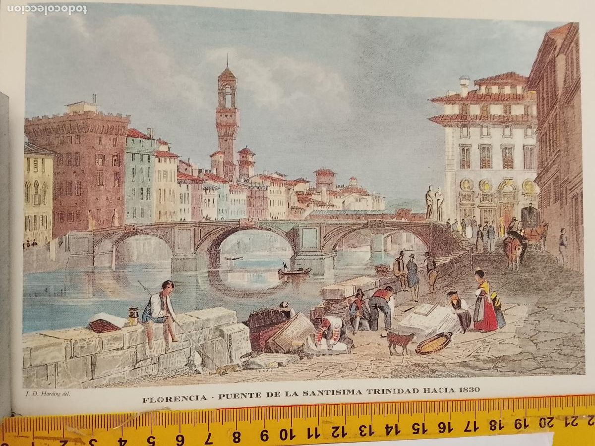 Coleccionismo: IMAGEN PARA ENMARCAR DE GRABADO O LITOGRAFIA DE LA EPOCA - ITALIA FLORENCIA CIRCA A&Ntilde;O 1830