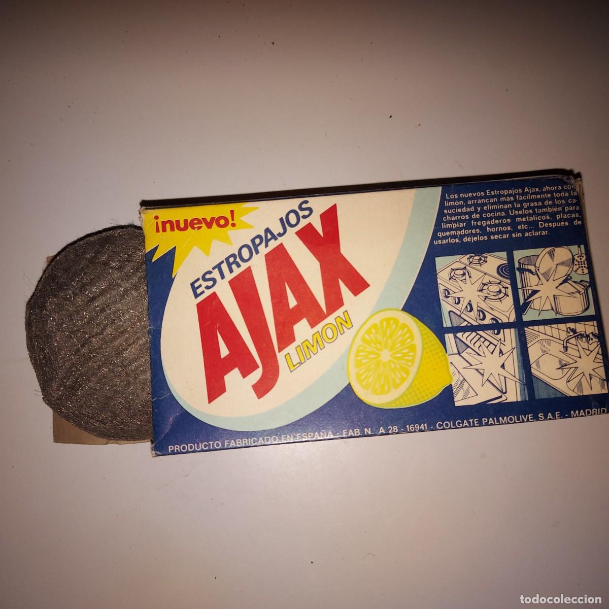 Coleccionismo: ANTIGUA CAJA DE ESTROPAJOS AJAX