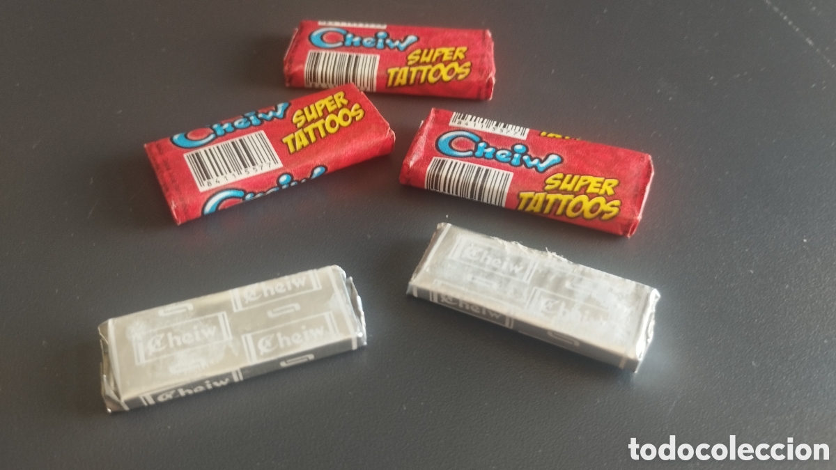 Coleccionismo: Lote 5 chicles Cheiw envoltorio chicle Damel