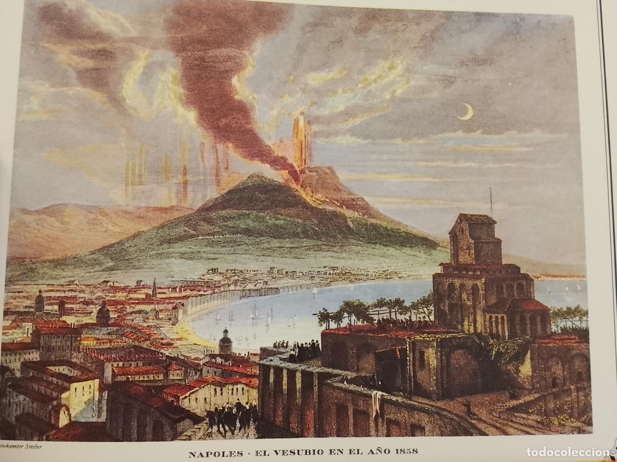Coleccionismo: IMAGEN PARA ENMARCAR DE GRABADO O LITOGRAFIA DE LA EPOCA - napoles vesubio CIRCA A&Ntilde;O 1858
