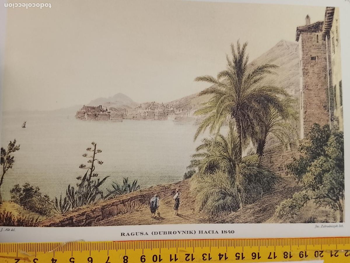 Coleccionismo: IMAGEN PARA ENMARCAR DE GRABADO O LITOGRAFIA DE LA EPOCA - RAGUSA DUBOVNIK CIRCA A&Ntilde;O 1840