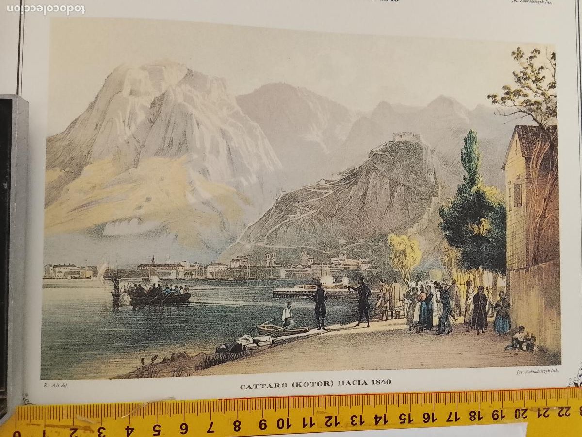 Coleccionismo: IMAGEN PARA ENMARCAR DE GRABADO O LITOGRAFIA DE LA EPOCA - CATTARO KOTOR CIRCA A&Ntilde;O 1840