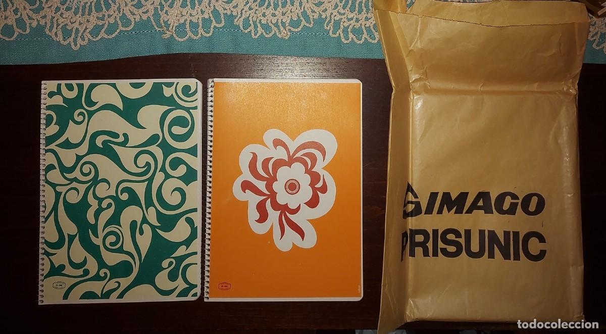 Coleccionismo: SIMAGO, BOLSA CON 2 CUADERNOS ORIGINALES DE LA EPOCA , TIQUE DE COMPRA, A&Ntilde;O 1971