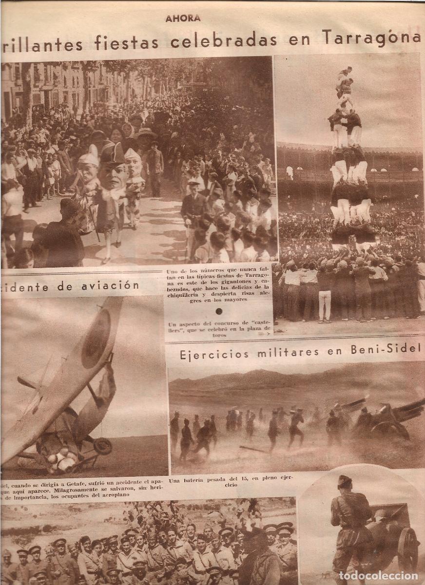 Coleccionismo: A&Ntilde;O 1933 RECORTE PRENSA TARRAGONA FIESTAS GIGANTES CABEZUDOS ACTUACION DELS CASTELLERS