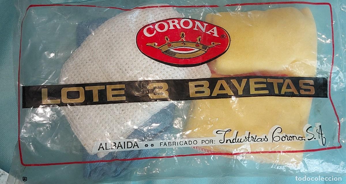 Coleccionismo: LOTE DE 3 BAYETAS MARCA CORONA A&acute;&Ntilde;OS 70