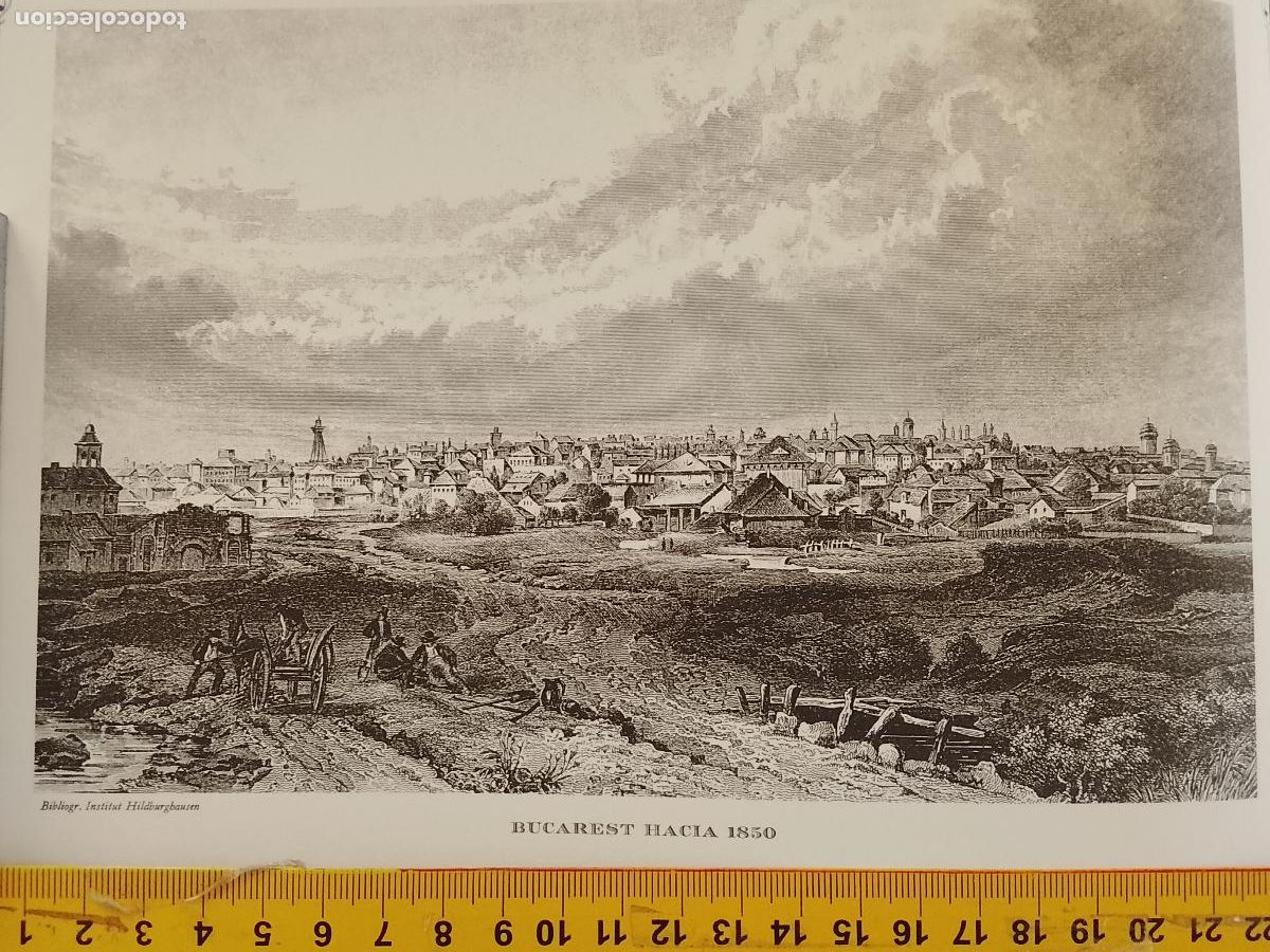 Coleccionismo: IMAGEN PARA ENMARCAR DE GRABADO O LITOGRAFIA DE LA EPOCA - BUCAREST CIRCA 1850