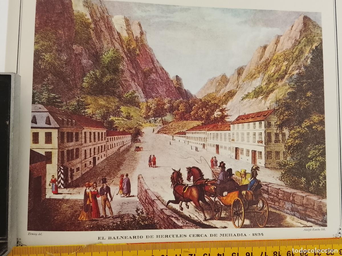 Coleccionismo: IMAGEN PARA ENMARCAR DE GRABADO O LITOGRAFIA DE LA EPOCA - BALNEARIO DE HERCULES CIRCA 1824