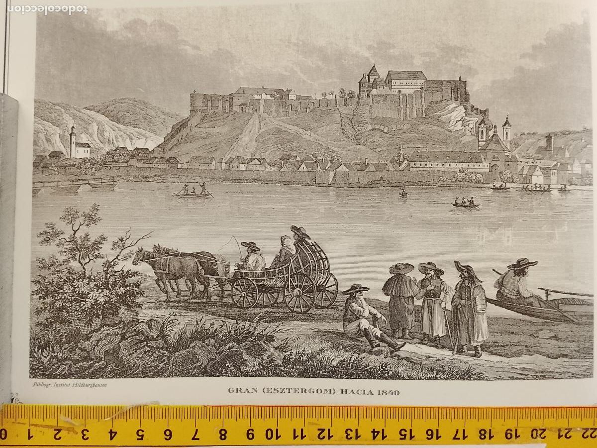Coleccionismo: IMAGEN PARA ENMARCAR DE GRABADO O LITOGRAFIA DE LA EPOCA - GRAN ESZTERGOM CIRCA 1840