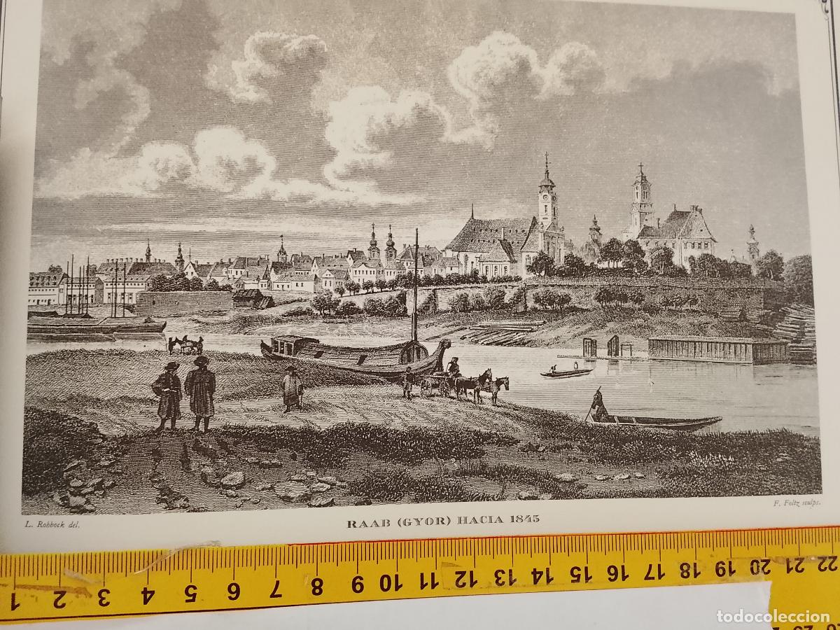 Coleccionismo: IMAGEN PARA ENMARCAR DE GRABADO O LITOGRAFIA DE LA EPOCA - FUNFKRICHEN PECS CIRCA 1840