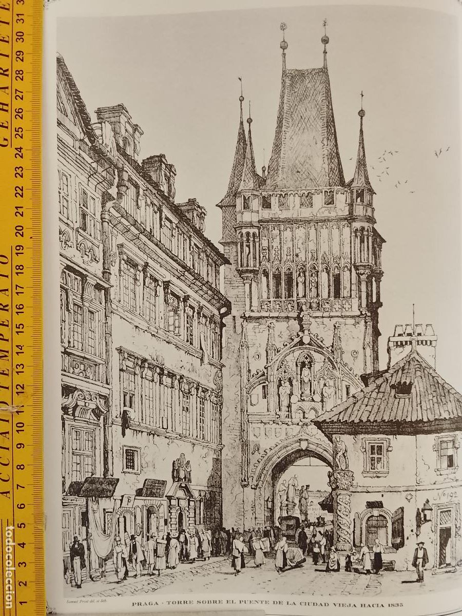 Coleccionismo: IMAGEN PARA ENMARCAR DE GRABADO O LITOGRAFIA DE LA EPOCA - PRAGA CIRCA 1835